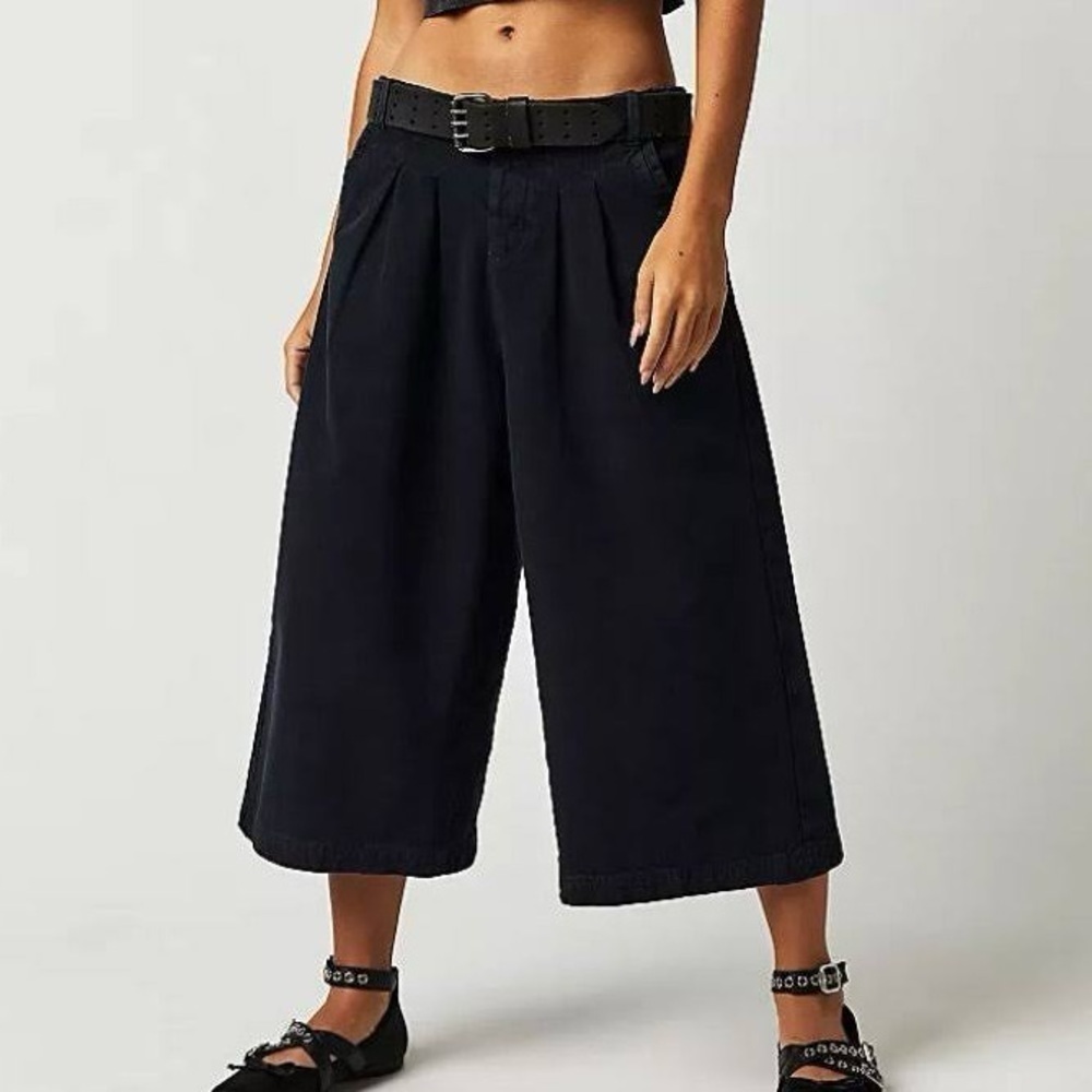 Free People Hard Rain Gaucho Pants - Picture 2 of 2